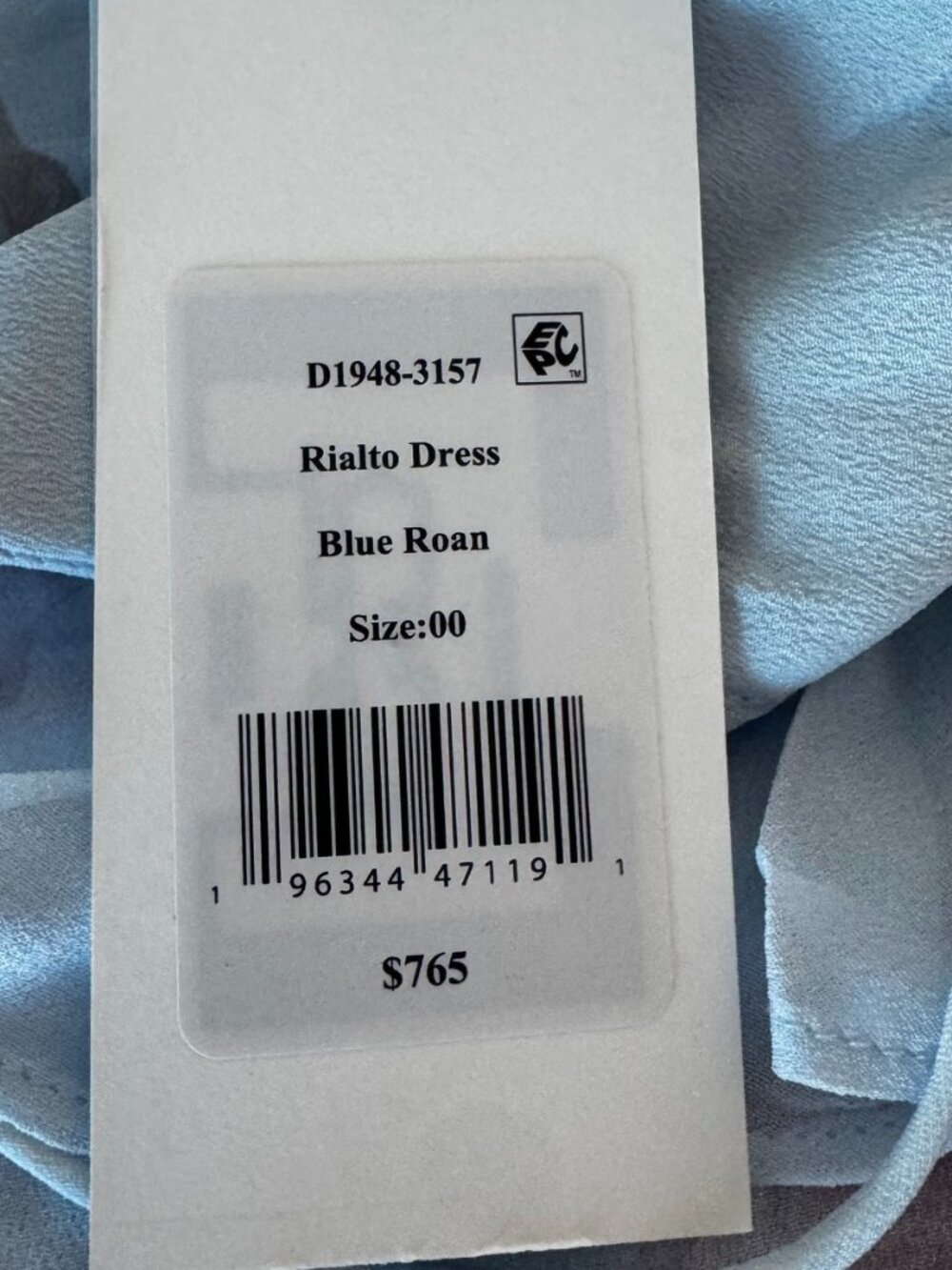 LoveShackFancy Rialto Floral Chiffon Maxi Dress Sale $765 Blue Roan - Picture 2 of 6